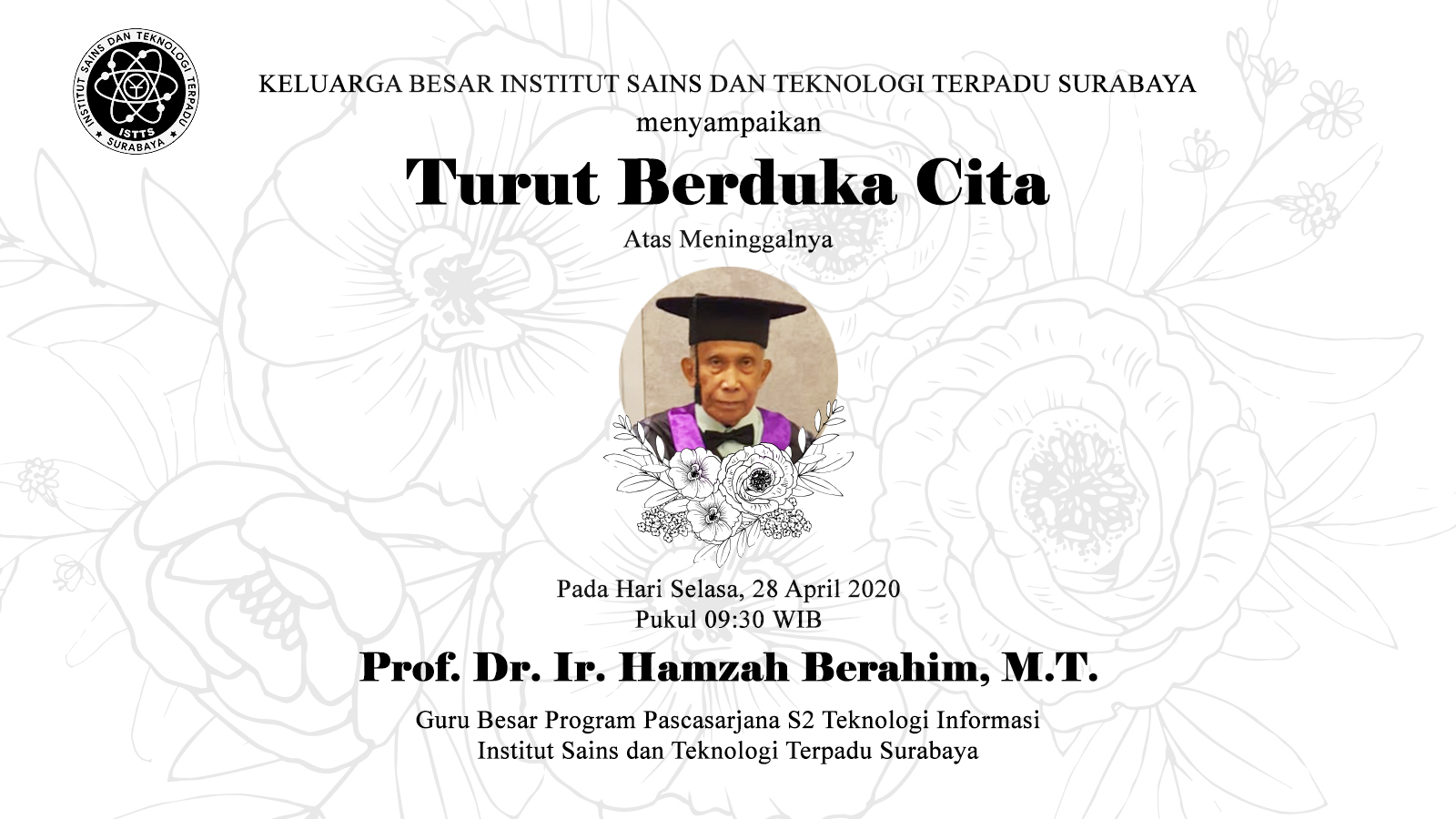 Selamat Jalan Prof. Dr. Ir. Hamzah Berahim, M.T.